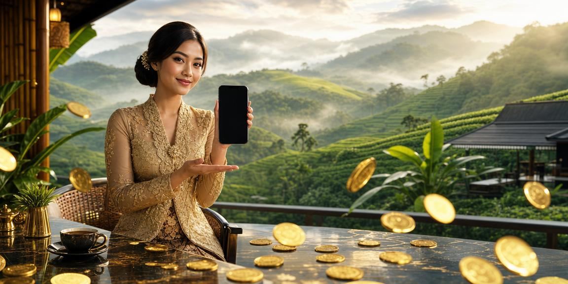 Pengguna wanita berbaju kebaya Malaysia mengunakan aplikasi kasino 2776 dengan privasi data terjamin